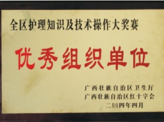 全区护理知识及技术操作大奖赛优秀组织单位