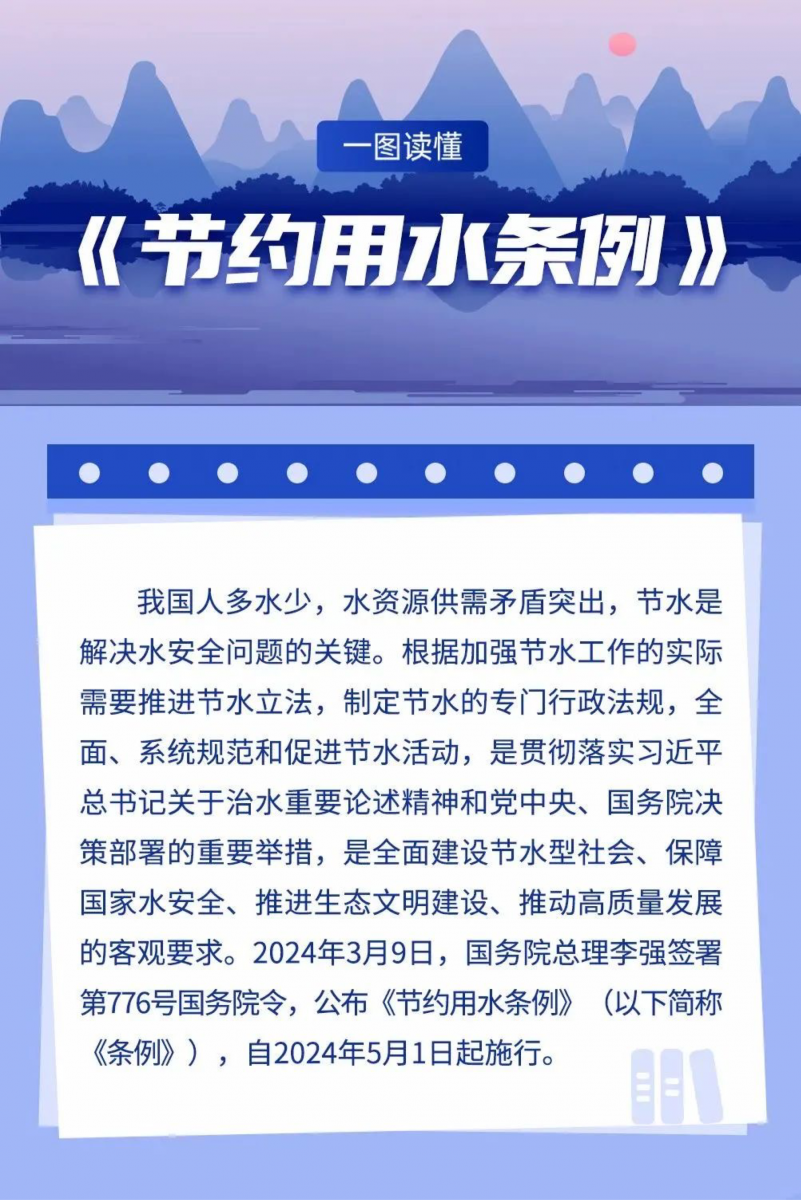 一图读懂《节约用水条例》